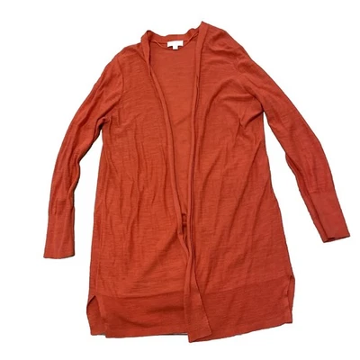 Cárdigan abierto naranja Loft Outlet para mujer L plumero brillante tejido dinero antiguo Foto 1 de 4