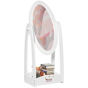 HOMCOM Free Standing Dressing Mirror Kids with Storage For 3- 8 Years Old White - Picture 1 of 11