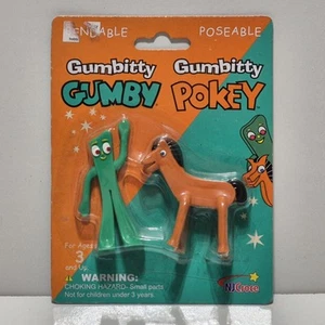 Gumby and Pokey Bendable Poseable Bendable Gumbitty Figures Toy Collectible 2004 - Picture 1 of 5
