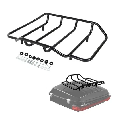 Black Luggage Top Rack For Harley Touring FLHR FLHX Tour Pak Pack 1984-2024 - Image 1 of 4