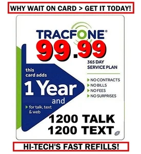 $99 TRACFONE FULL YEAR ✅ 1200 Minutes/Texts  GET IT TODAY! ✅ TRUSTED CELL DEALER - Picture 1 of 2