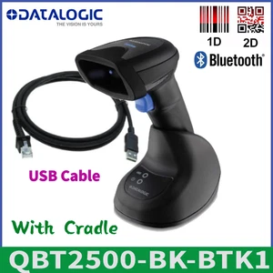 Datalogic Quickscan QBT2500-BK-BTK1 Bluetooth 2D USB Barcode Scanner W/ Cradle - Picture 1 of 4