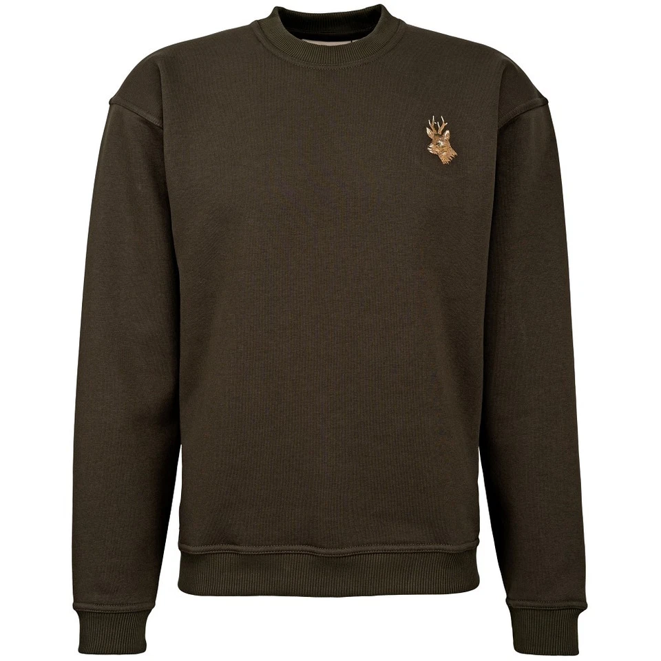 HUBERTUS® Hubertus Jagdpullover mit Motiv (Ente, Sau, Bock) Winterpullover Ansitzpullover