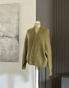 American Vintage Cardigan, mit Alpaka Wolle, Oversized Grün Olive NP 159€ - Bild 1 von 5