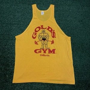 Vintage Gold's Gym California Tank Top 80s USA Shirt Golds Mens XL - Picture 1 of 7
