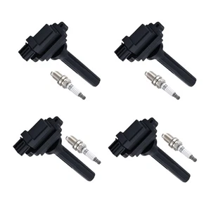 4x Ignition Coil & Spark Plug Set for Chevrolet Tracker 2.0L Suzuki Aerio 99-07 - Picture 1 of 9