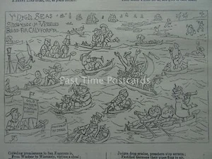 California Fiebre del Oro Alta Mar y Barcos Encuadernado Original 1849 Dibujos Animados Victorianos - Imagen 1 de 2