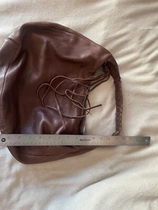 Vintage Banana Republic Women’s Genuine Leather Brown Satchel Bag Purse - Picture 1 of 4