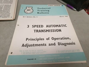 1964 FORD Technical Training Bulletin - 3 SPEED AUTO TRANSMISSION - Picture 1 of 6