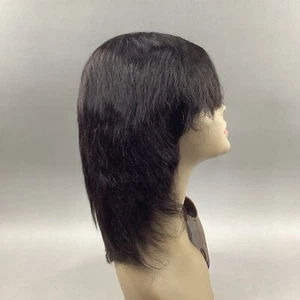 Peluca de cabello humano HH-Natural Curly Bob #Marrón natural húmedo y ondulado 100 % sin procesar - Imagen 1 de 9