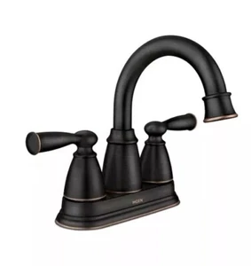 Moen 84943BRB Mediterranean Bronze Banbury Two-Handle High Arc Bathroom Faucet - Picture 1 of 9