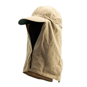 Khaki H1237KH Legionnaire Hat with Throat Cover – Khaki – One Size Fits All - Picture 1 of 7