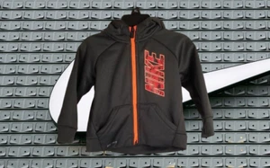 Nike Hoodie Jacket US Size 18 Months DRI-FIT Long Sleeve Deep Gray Toddler - Picture 1 of 4