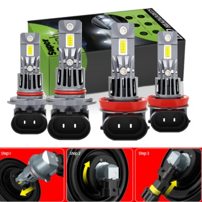 Faro LED de haz alto bajo 6500K blanco brillante para Mercury Sable 2008-2009 Foto 1 de 4