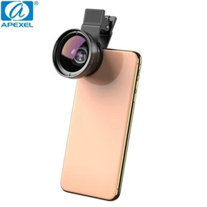 APEXEL 2w1 0.45x Superszeroki kąt z obiektywem makro 12,5x do iPhone'a i Androida - Zdjęcie 1 z 8