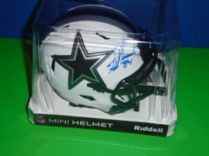 Jay Novachek Dallas Cowboys Signed Lunar Eclipse Mini Helmet COA - Picture 1 of 3