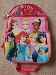 Disney Prinzessinnen 16" Kinder Rucksack Follow Your Heart Rosa Neu! - Bild 1 von 3
