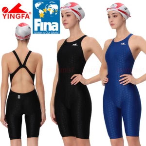 FINA APPROVED YINGFA WOMEN'S GIRL 925 RACING TRAINING KNEESKIN SWIMWEAR ALL SIZE - Picture 1 of 7
