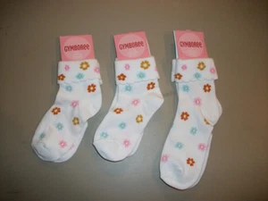 NWT Gymboree~Equestrian Club~One Pair White Floral Socks~~Size 3/4 - Picture 1 of 1