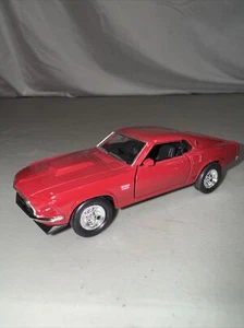 WELLY 1969 FORD MUSTANG BOSS 429 DARK RED 4.75 INCH LONG PULL BACK Brand New - Picture 1 of 10