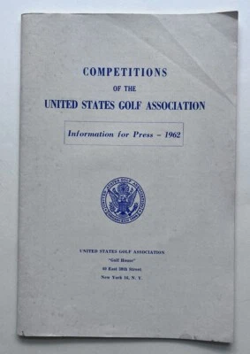 Guía de prensa de la Asociación de Golf de Estados Unidos 1962 USGA Foto 1 de 4