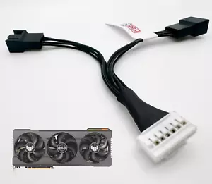 ASUS TUF Gaming 4060 4070 4080 4090 / Ti & OC - 7 Pin Fan Adapter Deshroud Cable - Picture 1 of 8
