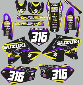 Suzuki RM250 RM 250 GRAPHICS shrouds Plates Fenders 2003-2012 - Picture 1 of 1