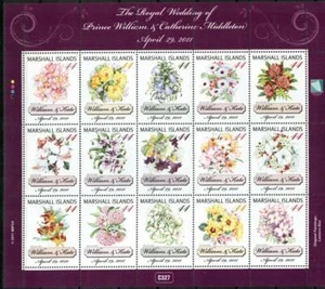Marshall Islands Stamp 990  - Wedding flowers, Prince William - Picture 1 of 1