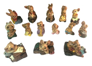 Vintage Pendelflosse Hase Häschen Figur Konvolut 14 Stück England handbemalt - Bild 1 von 16