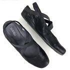 Vaneli Majory Black Lizard Print Leather Wedge Comfort Shoe Size 7.5M