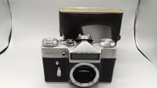 1976 Vintage Soviet Era Zenit E Rangefinder Film Camera Screw Body+Leather Case 