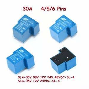 Relés de alimentación 30A SLA-05V 09V 12V 24V 48VDC-SL-A -SL-C PCB SPDT 4/5/6 pines T90 - Imagen 1 de 5