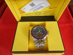 Invicta Men 46mm Reverse S1 0.03 carat diamond Watch Double Open Heart Abalone D - Picture 1 of 8