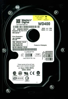 WD WD400JB-00JJA0, 3.5"/40GB/5400rpm/8M, FW: 05.01C05, Malaysia, date 2004/11 - Image 1 of 4