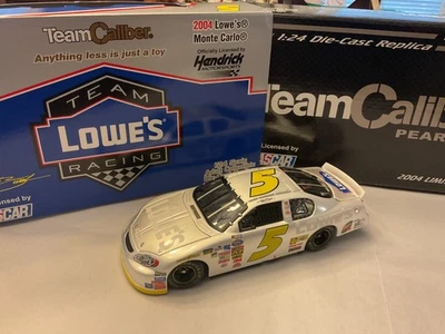 2004 Team Caliber Owners Pearl Kyle Busch #5 Lowes NASCAR Rookie Stripes 1/24 Foto 1 de 4