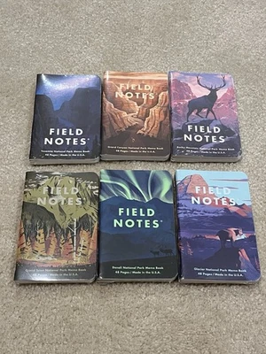 Field Notes National Parks A-F Set of 6 Pkgs of 3 Summer 2020FNC-47 Sealed Pkgs - Image 1 of 2