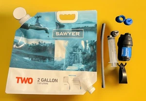 Sawyer 2 Gallon Gravity Feed Water Purification System Outdoor Hiking - Picture 1 of 6
