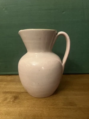 Vintage Dee Cee Stoneware pink Ceramic Jug 5" Farmhouse Decor made in England  - Image 1 of 4