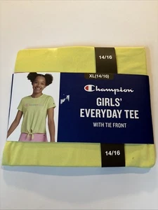 Champion Girls Everyday Tee With Tie Front Girls Size 14/16 - Picture 1 of 3