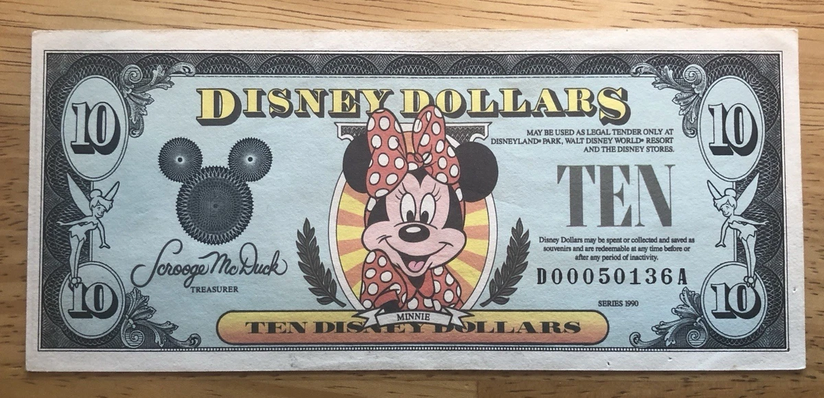 Minnie Mouse Disney Dollars (1968-Now) for sale | eBay