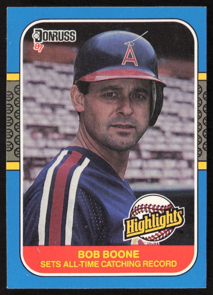1987 Donruss Highlights Bob Boone #41 California Angels - Image 1 of 2