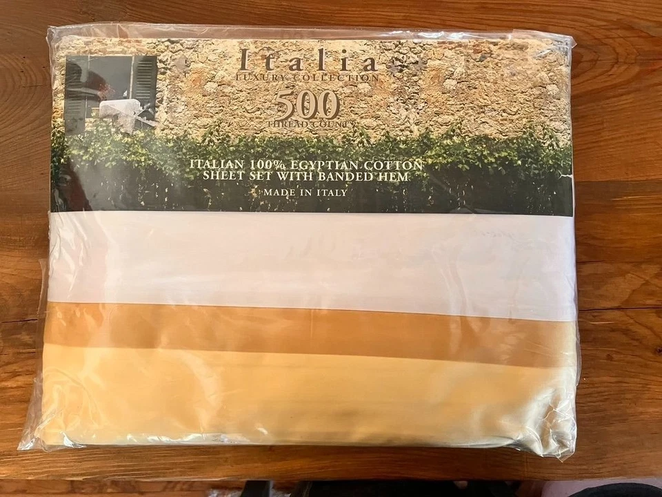 Juego de sábanas Sferra Italia Luxury Collection 500 hilos algodón egipcio king Foto 1 de 3