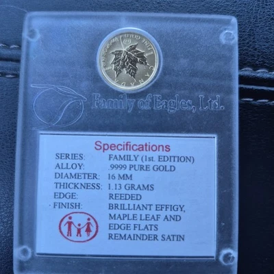 1997 $5 Gold Maple Leaf w/privy mark 1st  EDITION & COA 1/10 Oz Gold - Image 1 of 4