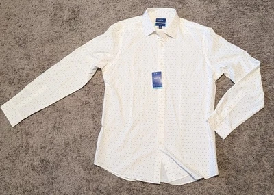 NWT Apt. 9 Mens Pattern Button Up Dress Shirt Performance Sz  M 15-15.5 34/35  - Image 1 of 2