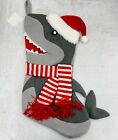 Childs' Shark Holiday Christmas Plush  Stocking Fireplace Mantle Home Decor