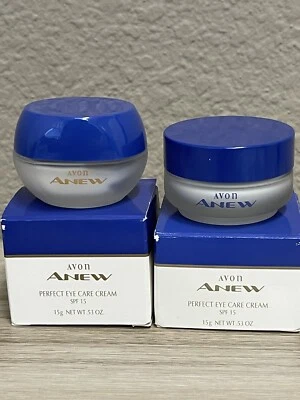 Lot of 2- Vintage Avon Anew Perfect Eye Care Cream .53 oz. New from old stock - Image 1 of 4