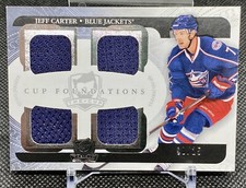 Jeff Carter 2011-12 The Cup Foundations Quad Patch Jersey 8/25 CF-JC Penguins