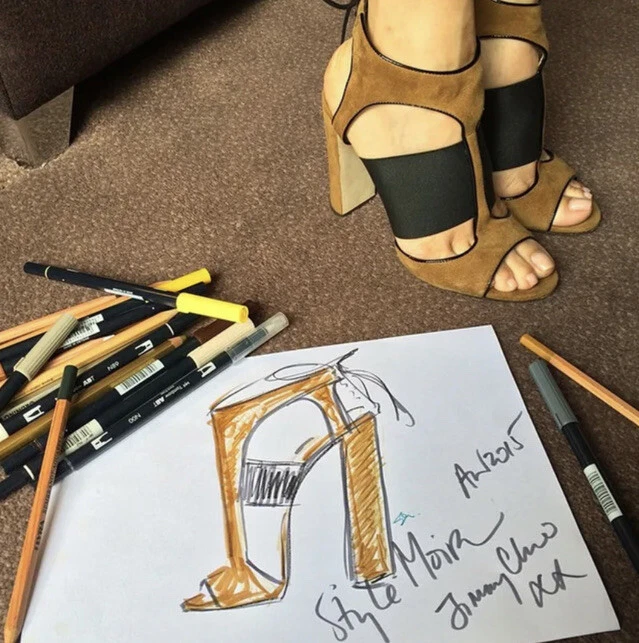 Jimmy Choo (Size 38, 8 US) Moira 85 Tan Suede Heels Laces Open-Toe Sandals Block - Image 1 of 4