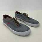 Polo Ralph Gray Canvas Vaughn Lace Up Low Top Men's Sneaker - Size 10