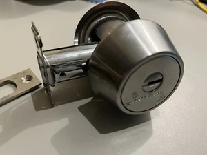 Mul-t-lock MT5+ Hercular Single Cylinder deadbolt w/Thumb Turn - Stainless - Picture 1 of 3
